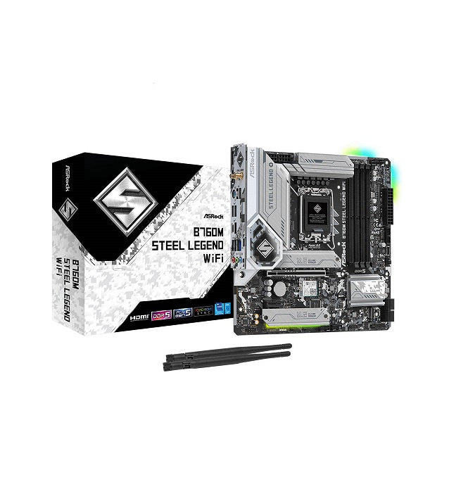 ASRock B760M Steel Legend WiFi LGA 1700 DDR5 Gen Intel 14th, 13th & 12th Micro ATX Motherboard