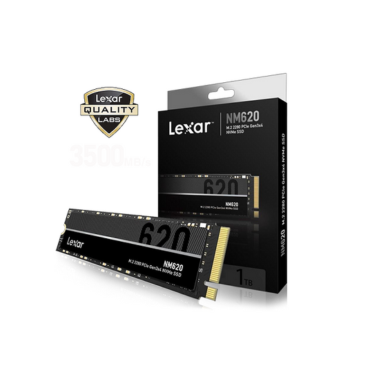 Lexar NM620 M.2 2280 Internal Solid State Drive, Up to 3300MB/s Read & 2400MB/s Write Speeds