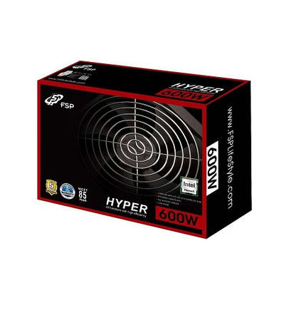 FSP HYPER S 600W ATX  80 Plus White Power Supply