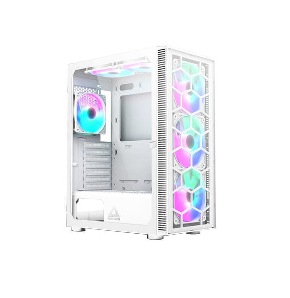 Montech X3 Glass RGB Mid-Tower Gaming Case - White | X3-GLASS-WH