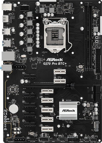 ASRock Q270 Pro BTC+ ATX Motherboard | Socket 1151