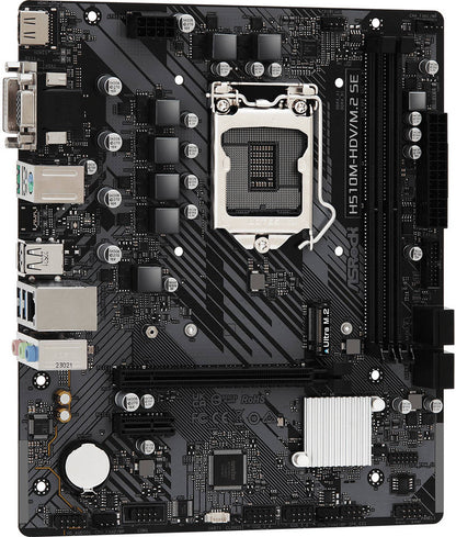 ASRock H510M-HDV/M.2 SE LGA 1200 Micro ATX Intel Motherboard, Intel H470 Chipset, 2x DDR4 DIMM Slots / 64GB Max Memory | 90-MXBM00-A0UAYZ