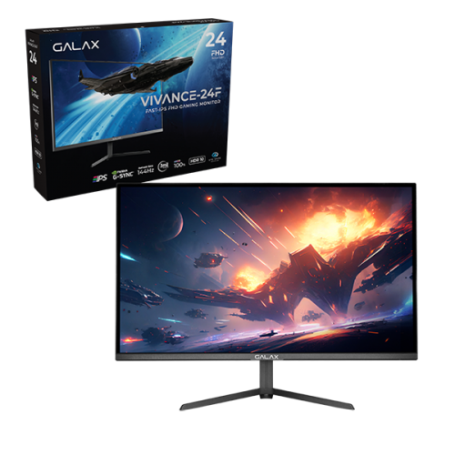 GALAX VIVANCE-24F Gaming Monitor 23.8"" FHD,IPS,144Hz Frameless,G-SYNC Compatible,HDR, 1920x1080 | MGVFBF24NB4D