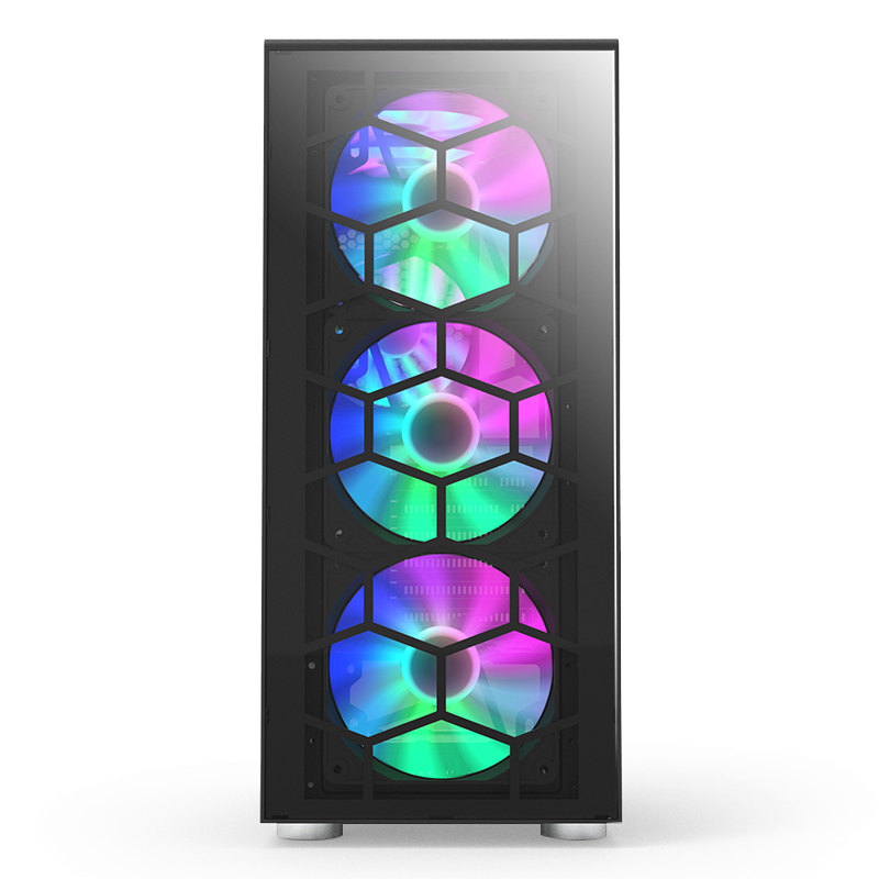 Montech X3 Glass RGB Mid-Tower Gaming Case - Black | X3-GLASS-B