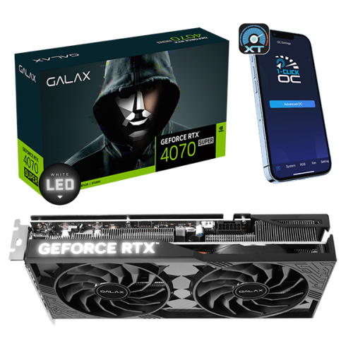 GALAX GeForce RTX 4070 SUPER 1-Click OC 2X | 47SOM7MD9PSU