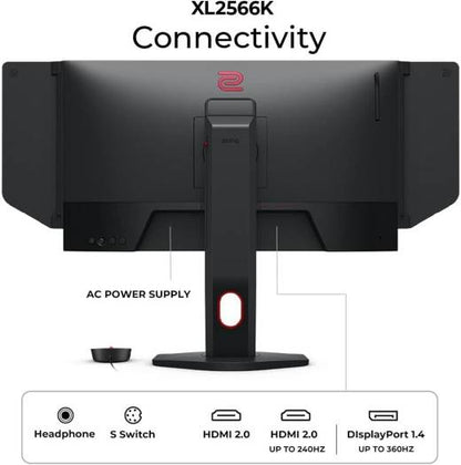 BenQ Zowie XL2566K eSports Gaming Monitor, 25" FHD TN Display, 360Hz Refresh Rate