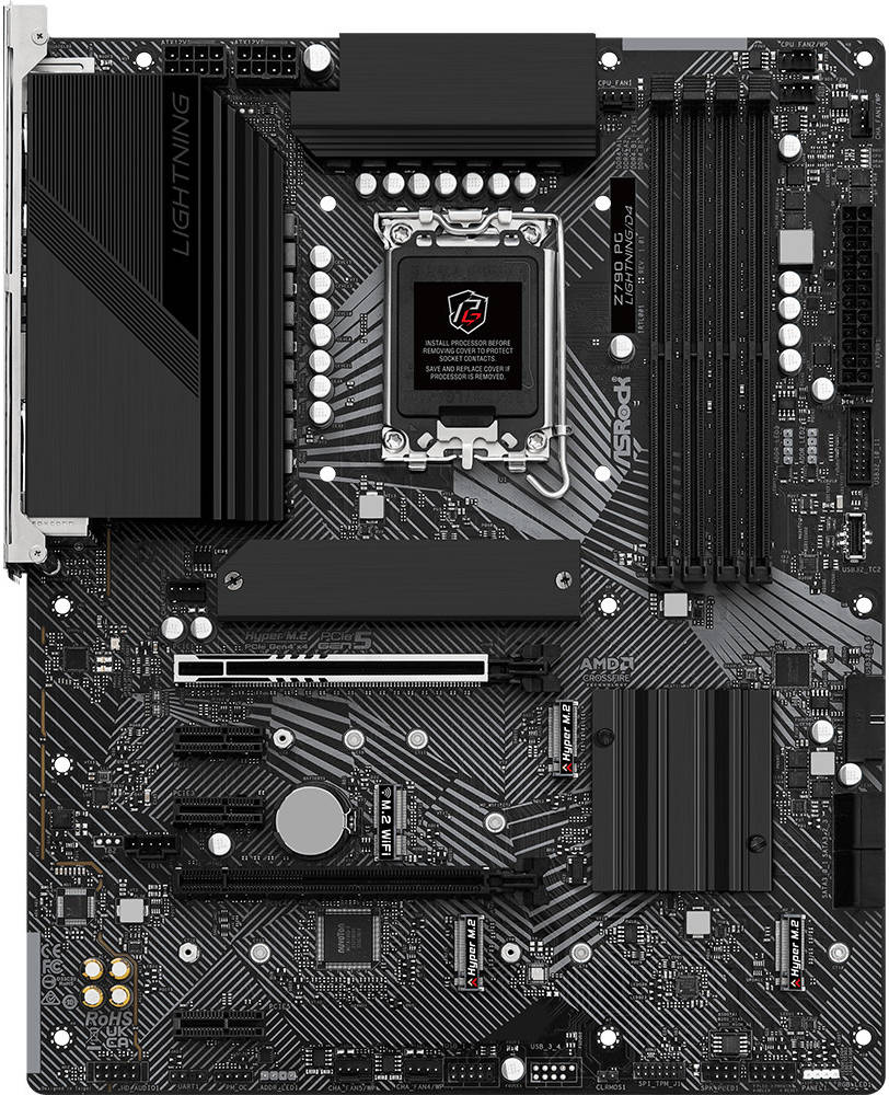 ASROCK Z790 PG Lightning/D4 ATX 12th, 13th, and 14th Gen Intel LGA1700 Processors Gaming Motherboard