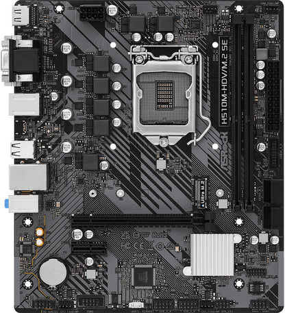 ASRock H510M-HDV/M.2 SE LGA 1200 Micro ATX Intel Motherboard, Intel H470 Chipset, 2x DDR4 DIMM Slots / 64GB Max Memory | 90-MXBM00-A0UAYZ