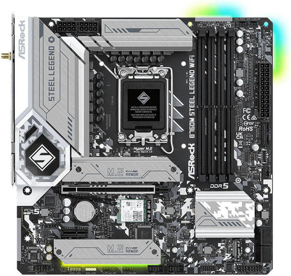 ASRock B760M Steel Legend WiFi LGA 1700 DDR5 Gen Intel 14th, 13th & 12th Micro ATX Motherboard