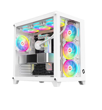 GAMING & WORKSTATION DESKTOP PC ARCTIC LIQUID 6TH GEN WHITE : CORE I7 Processor | GPU OPTION | 16GB RAM | 1TB NVME/SATA SSD | Windows 10 | WIFI BT READY