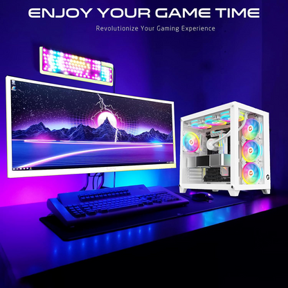 GAMING & WORKSTATION DESKTOP PC ARCTIC LIQUID 6TH GEN WHITE : CORE I7 Processor | GPU OPTION | 16GB RAM | 1TB NVME/SATA SSD | Windows 10 | WIFI BT READY