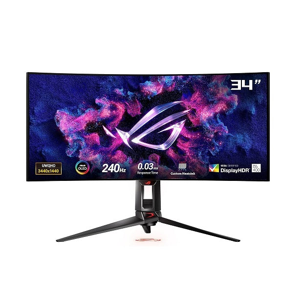 ASUS ROG Swift OLED 34-inch WQHD 240 Hz 0.03 Ms Gaming Monitor | PG34WCDM