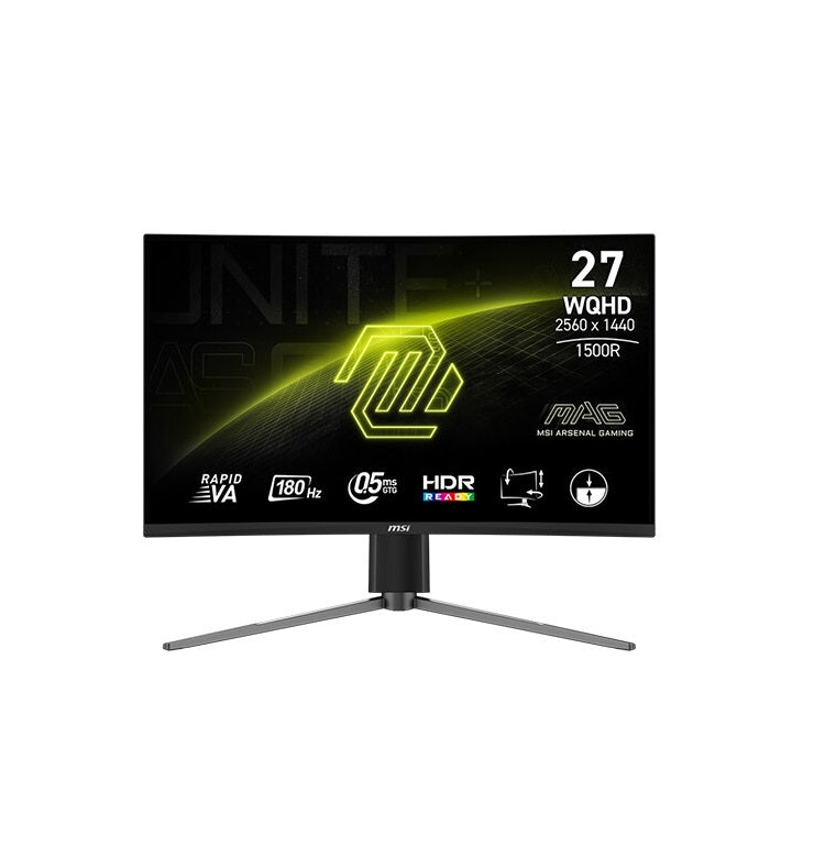 MSI MAG 27CQ6PF VA 27-inch WQHD 180Hz 0.5ms Curved Gaming Monitor - Black | 9S6-3CD94M-021