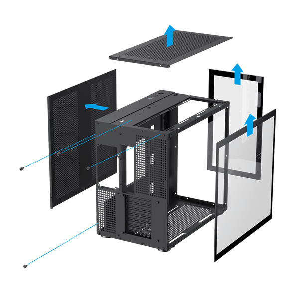 GAMEMAX INFINITY BLACK WITHOUT FAN ATX CASE