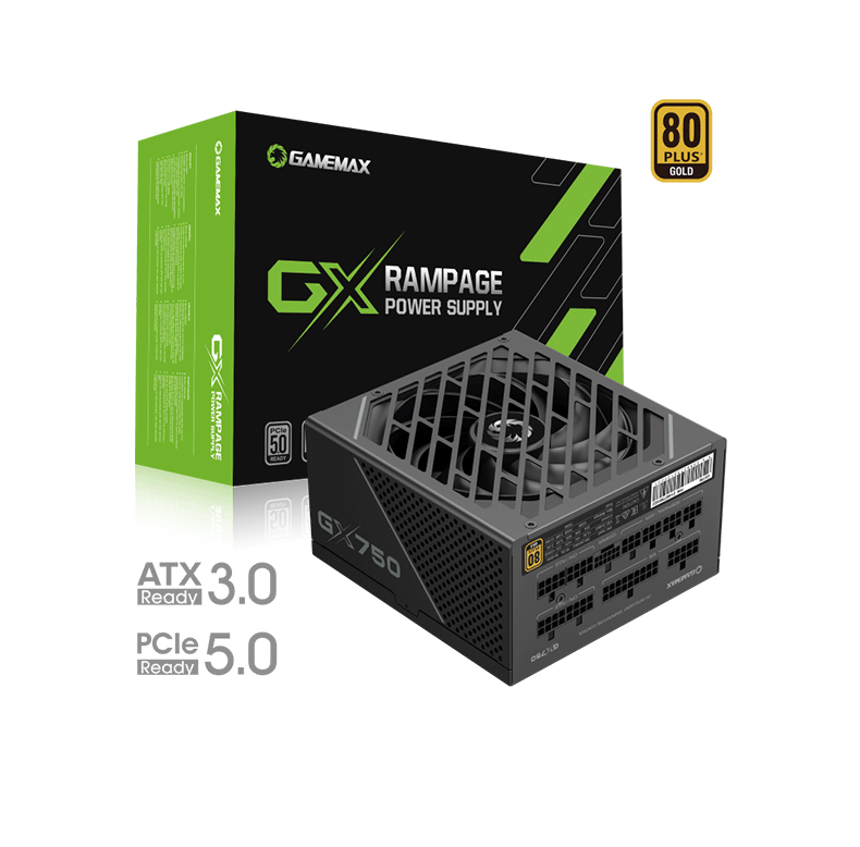 GAMEMAX GX750 PRO GOLD ATX-3.0,PCIe 5.0 POWER SUPPLY  | GM-GX750