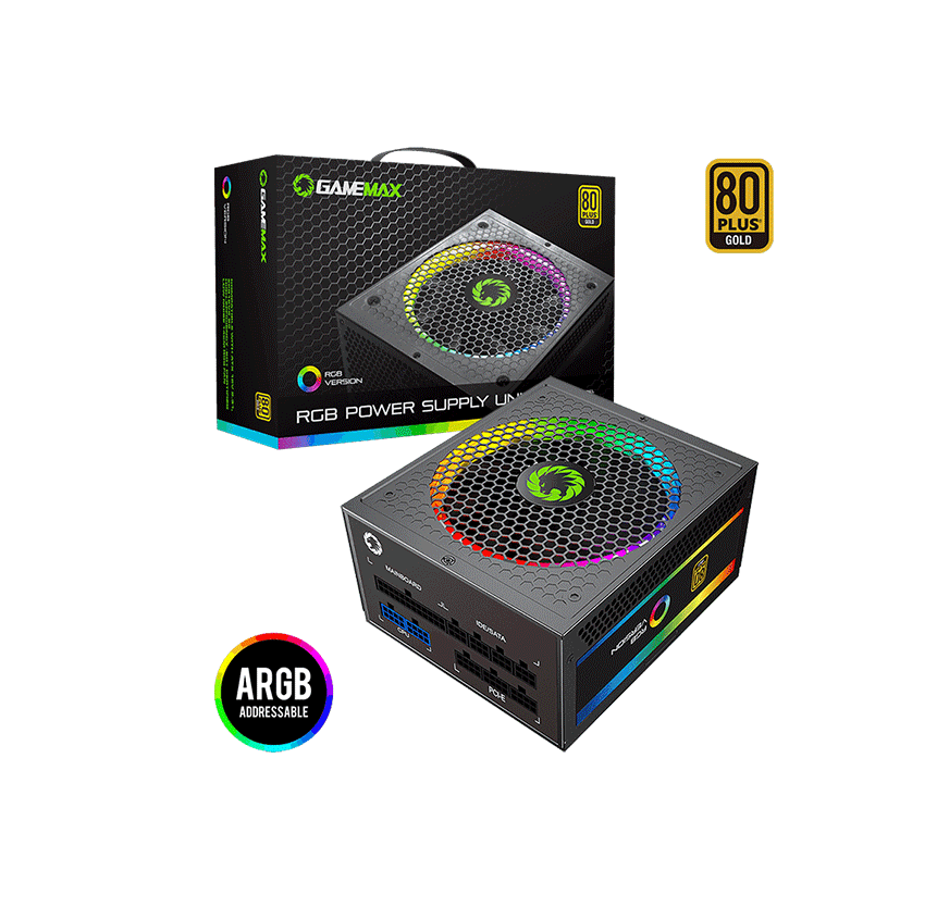 GAMEMAX RGB550 POWER SUPPLY 550W RGB  | RGB550