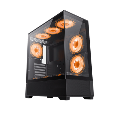 GAMEMAX VISTA AB BLACK WITH 6 FAN ATX CASE  | GM-VISTA-AB-BLK