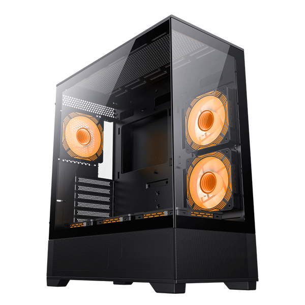 GAMEMAX VISTA AB BLACK WITH 6 FAN ATX CASE  | GM-VISTA-AB-BLK