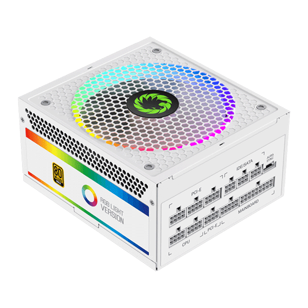 GAMEMAX RGB1050 PRO ATX3.0,PCIe 5 WHITE POWER SUPPLY| GM-RGB1050-WT