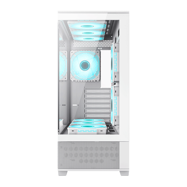 GAMEMAX VISTA AW WHITE WITH 6 FAN ATX CASE  | GM-VISTA-AW-WT