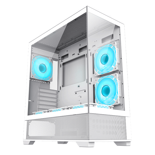 GAMEMAX VISTA AW WHITE WITH 6 FAN ATX CASE  | GM-VISTA-AW-WT