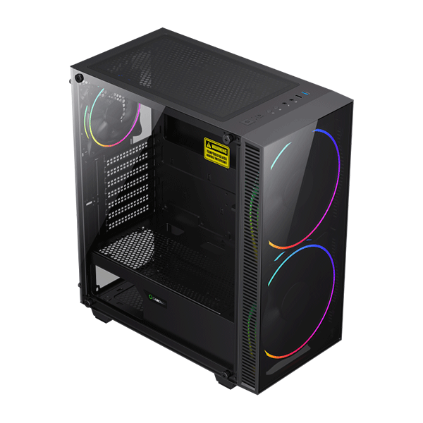 GAMEMAX BLACK HOLE WITH 200MM FAN ATX CASE