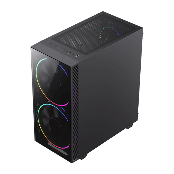 GAMEMAX BLACK HOLE WITH 200MM FAN ATX CASE