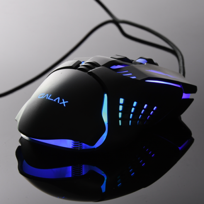 Galax Slider-02B Wired Gaming Mouse,7 Lights RGB Lights, USB Braided Cable, | G-MGS02SA66SR2B1-GXLG