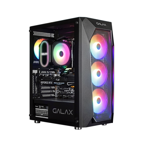 Galax Revolution 07 ATX Computer Case, Black | G-CGG7AGBA4B0-GXLG