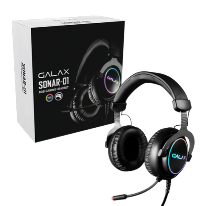 Galax Sonar-01 Gaming Headset, USB 7.1 Channel, RGB, Black | HGS015USRGR0