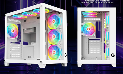 GAMING & WORKSTATION DESKTOP PC ARCTIC LIQUID 6TH GEN WHITE : CORE I7 Processor | GPU OPTION | 16GB RAM | 1TB NVME/SATA SSD | Windows 10 | WIFI BT READY