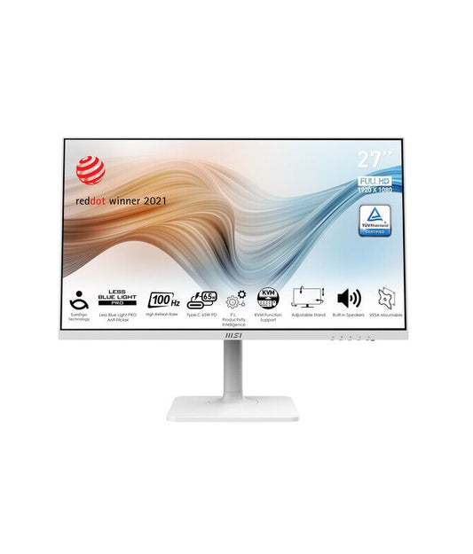 MSI Modern MD272XPW IPS 27-inch FHD 1ms 100Hz Gaming Monitor - White | MODERNMD272XPW