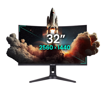 Thermaltake TGM-V32CQ 32-Inch 1ms 170Hz QHD Curved Gaming Monitor - Black | GM-GCE-32CEQB