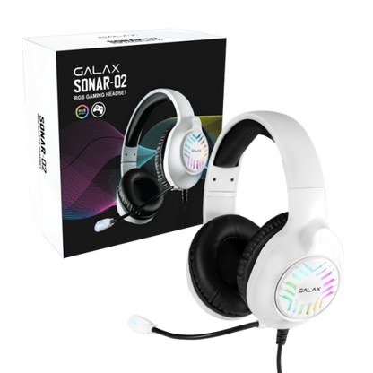 Galax Sonar-02 Gaming Headset, USB 7.1 Channel, RGB, White | HGS025CSRGR0