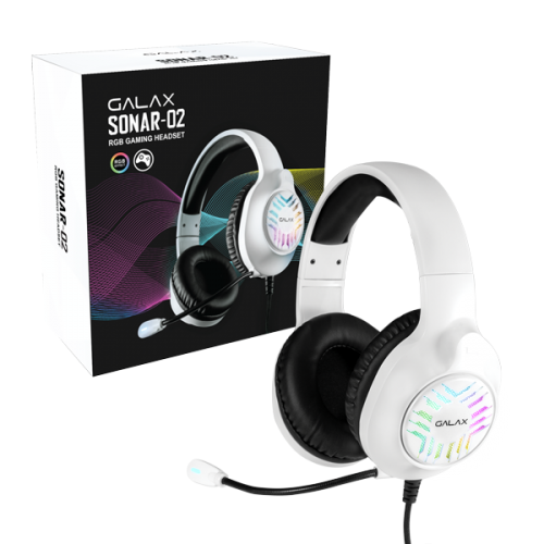 Galax Sonar-02 Gaming Headset, USB 7.1 Channel, RGB, White | HGS025CSRGR0