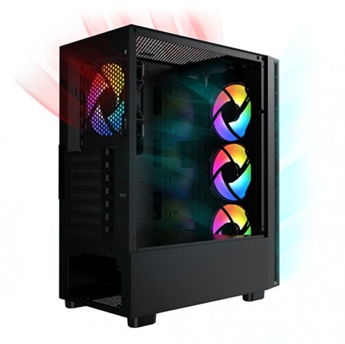 Xigmatek Phantom Tempered Glass ATX Case - Black | EN49790