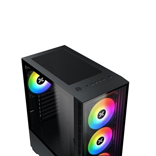 Xigmatek Phantom Tempered Glass ATX Case - Black | EN49790